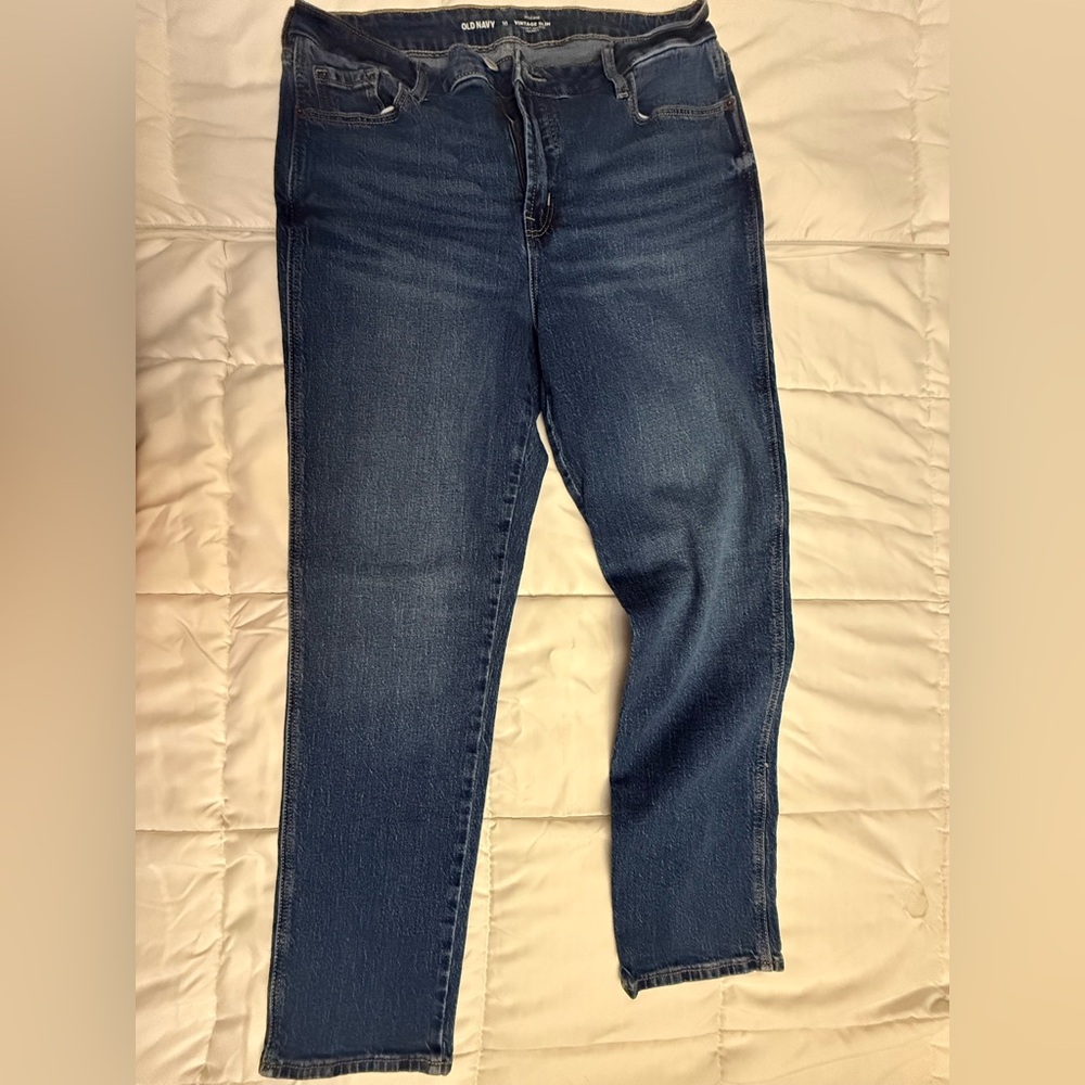 Old Navy Women's Straight Leg Blue Jeans